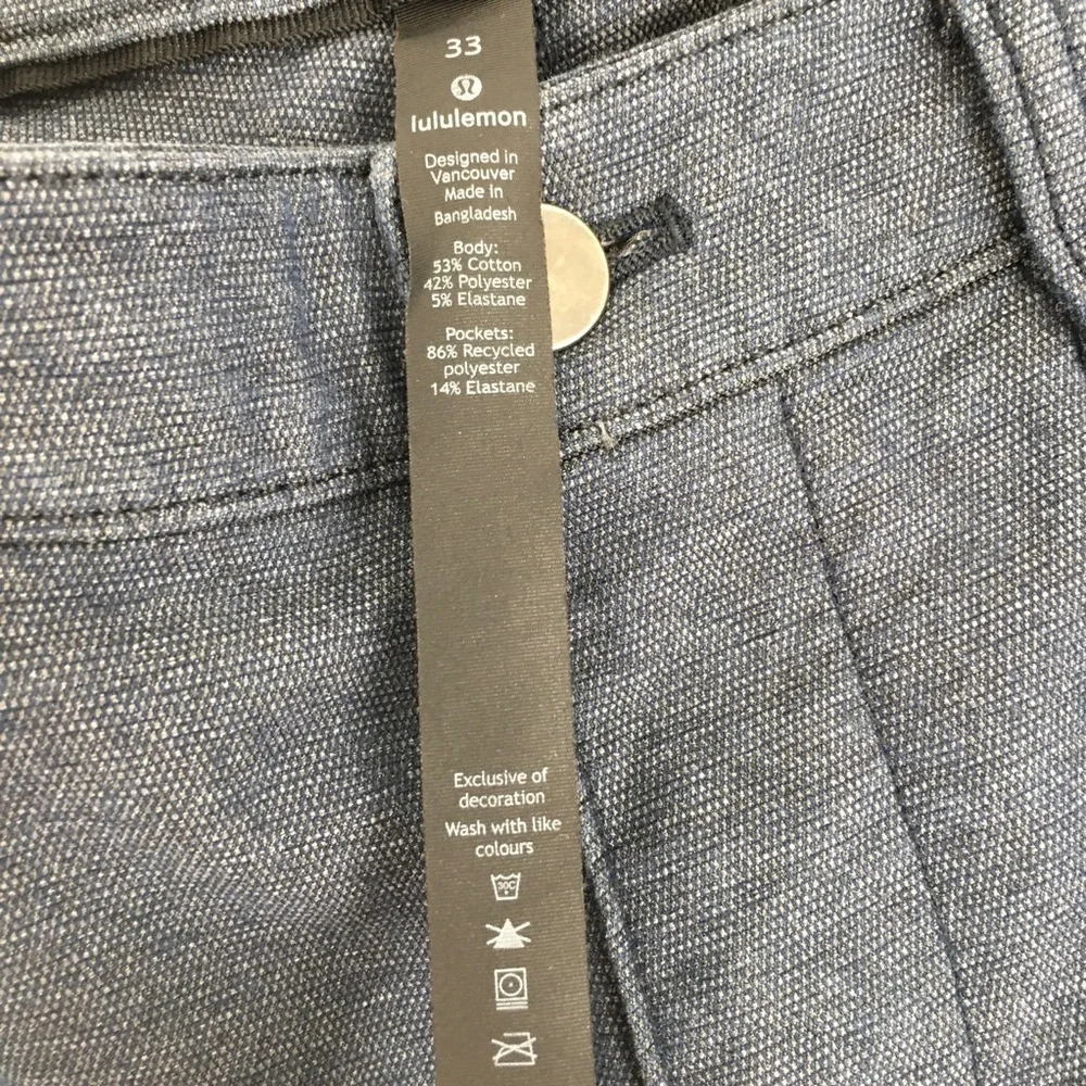 Lululemon ABC Classic-Fit 5 Pocket Pants Blue Men’s Size 33
